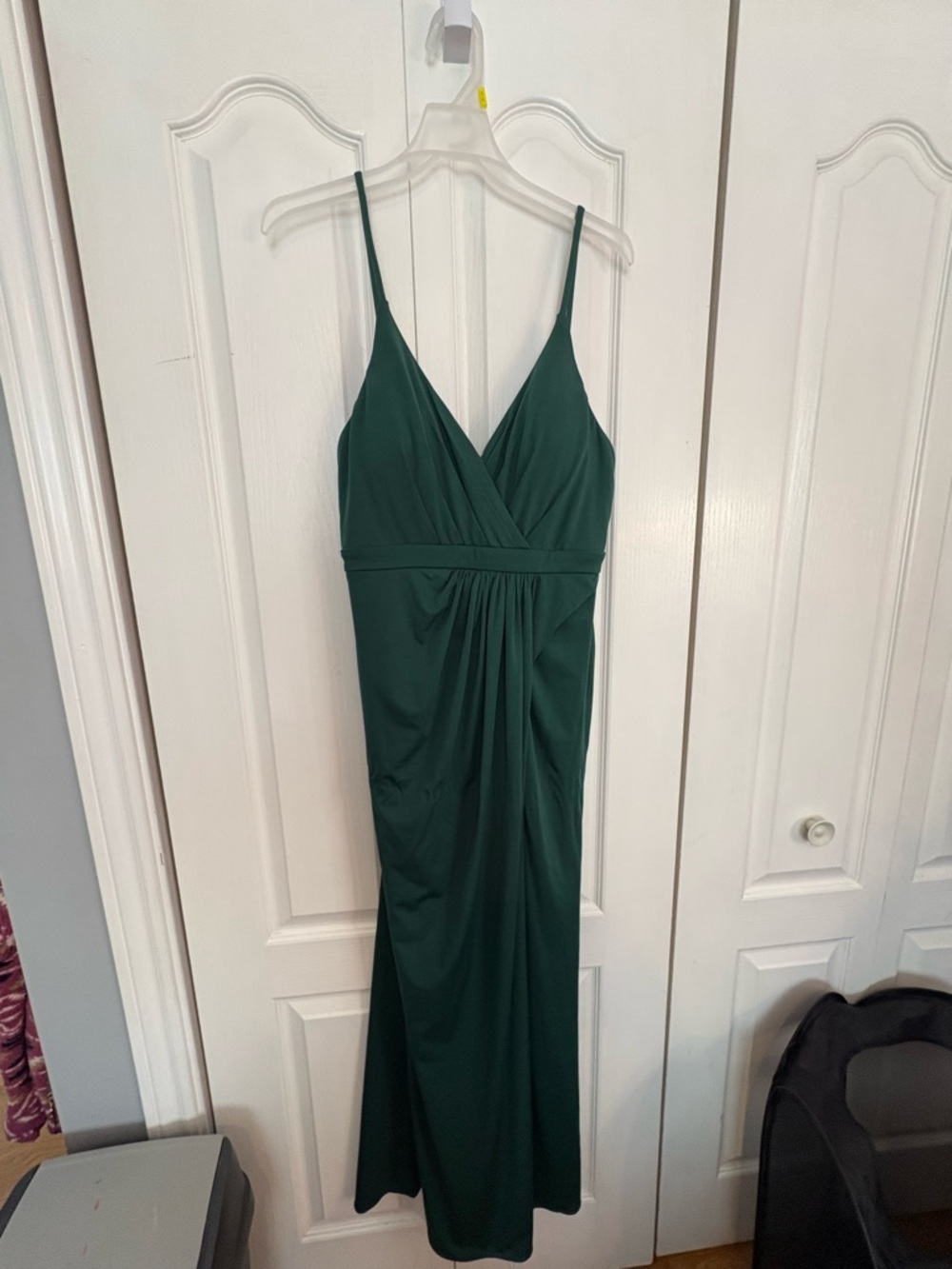 Dark green V-Neck Spaghetti Strap Dress
